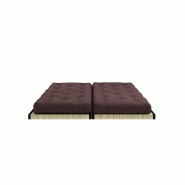 Banquette futon tatami CHICO marron - Couchage modulable 2 x 70 x 200 cm ou 140 x 200 cm - Marque KARUP_3