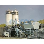 Centrale à béton avec malaxeur double arbre et capacité optimisée