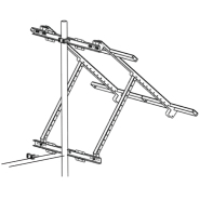 Support universel inclinable Uniteck - panneau solaire 300W - acier galvanisé - inclinaison 0° à 90°_3