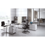 Table bureau de direction avec ou sans retour - Réf 5ème ELEMENT01 - LAS, dimensions modulables et nombreux rangements_3