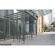 Abri vélos classique bicolore MILAN - style moderne et toiture coupe-vent_3