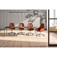 Table de réunion design avec plateau céramique et structure stable