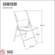 ZL-D55 - Chaise pliante en résine HDPE - Office Star - Zhejiang Huzoli Metal Products Co., Ltd - cadre en acier peint, usage intérieur/extérieur_3