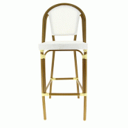 Chaise haute exterieure restaurant Biarritz - BLANC_3