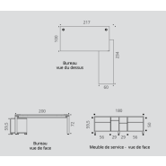 Bureau de direction contemporain avec un piétement métal arche - Astro - Buronomic_3