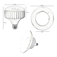 Ampoule LED cloche E27 - 40W - 120º - Haute résistance - Réf. EUBM9101 - 3600 lumens - Thermoplastique et aluminium_3