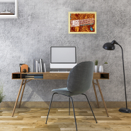 Cadres Bois A1 - Profilé 20 mm Noir - Réf : 20141BNR - Affiche 59,4 x 84,1 cm - Bois Ayous exotique_3
