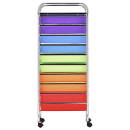 Vidaxl chariot rangement mobile à 15 tiroirs xxl multicolore plastique 320410_3