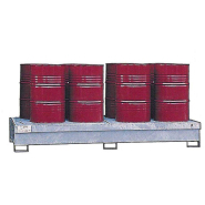 Bac de rétention pour fûts de 200 L - acier galvanisé - stockage de liquides inflammables et non corrosifs - fabrication française_3