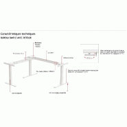 Bureau d'angle électrique réglable en hauteur - Quadrifoglio - Non, Non, 140, Hêtre_3