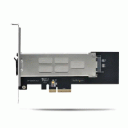 Adaptateur SSD M.2 NVMe vers PCIe x4 avec Plateau Amovible pour Slot d'Extension PCI Express, Carte_3
