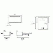 Canapé lit compact 3 places Denso - ouverture express 140x197 cm - matelas 18 cm - microfibre graphite - sommier à lattes_3