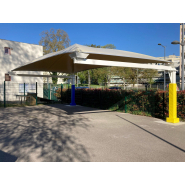 Préau en structure métallique à 2 poteaux déportés - KOMAN Groupe_3