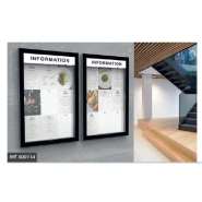 Vitrine d'extérieur contemporaine EDGE - Finitions haut de gamme - Épaisseur 54 et 80mm - Idéale pour hall d'hôtel, bâtiment administratif_3