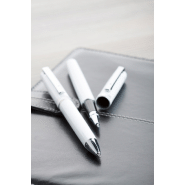 Set écriture - Stylo à bille et roller en aluminium avec finition brillante - Livré en boîte cadeau noire_3