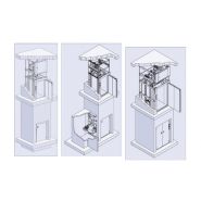 Monte-charges avec commande à micro-processeur et installation pré-câblée