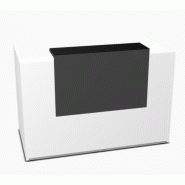 Comptoir d'accueil lumineux pour 2 personnes TERA  - MDD - Gris ombre, Blanc, 286_3