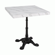 Plateau de table carré pré-percé effet marbre 700 mm | Bolero - DT446_3