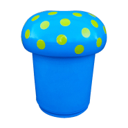 Poubelle ludique champignon extérieure - 90L - plastique recyclable en polyéthylène - résistante aux UV et personnalisable_4