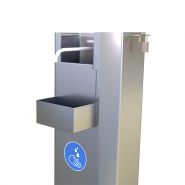 Borngel/2L - distributeur de gel hydroalcoolique à pédale mécanique - inox - capacité 2 litres - Ingitek - fabriqué en France_3