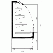 Vitrine réfrigérée 1.3 7080.0010 l1300 COMBISTEEL_3