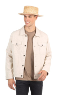Chapeau Canotier - K-up - 100% fibres végétales - Bord large 7 cm - Réf: KP069_3