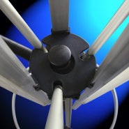 Colonne cylindrique repliable - compacte et robuste - structure autobloquante en aluminium - hauteur 2,30 m - 3 visuels 64 x 230 cm sur PVC_3