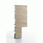 Étagère design Verona - MDF décor chêne avec 4 tablettes à gauche et 3 à droite_3