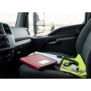 Pochette porte documents avec mousqueton pour clés véhicule professionnel_3