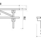 Table pique nique Hanovre en pin du Nord traité autoclave classe IV certifié FSC - Plateau 200 cm - Modèle anti vandalisme - Livrée pré-montée - Visserie inox_3
