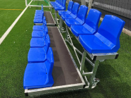 Tribune métallique amovible T-Flex CR5 - avec roulettes - modules de 5 places par rangée_3