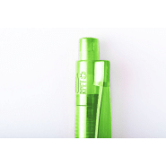 Stylo bille transparent en plastique RPET - encre bleue - couleur vert - 8 g_3