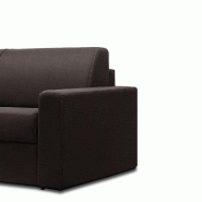 Canapé convertible CRÉPUSCULE - Matelas 140cm comfort BULTEX® - Tweed marron chocolat - Ouverture express_3