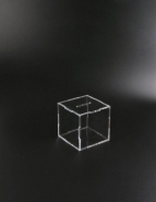 Cube en verre acrylique - Bachmann Display AG - boîte à pièces ou présentoir de petits cadeaux_3