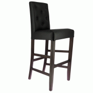 Chaise haute de restaurant capitonnée Cordoue - NOIR_3