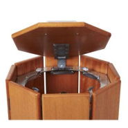 Corbeille publique Séville 100 L - acier galvanisé et bois exotique - rectangulaire ou octogonale_3