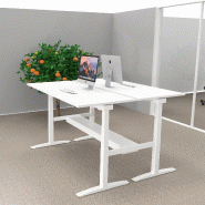 Bureau bench réglable en hauteur UP - Mobel Linea - Non, 160, Blanc, Blanc_3