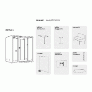 Cabine acoustique 4 personnes Domus L - Mobel Linea - Gris anthracite , Gris_3