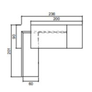 Bureau de Direction BOLD58 Leaven avec Meuble de Service à Droite - Référence 4930 BD A - Mélaminé anti-rayures et anti-reflets_3