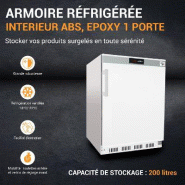 Armoire congélateur laquée blanc 200 litres | L2g - AW-RN200_3