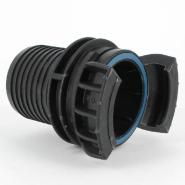 Demi-raccord symétrique avec verrou - DN 80 mm - Embout annelé Ø 90 mm - PP_3