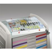 Avalo - Chariot médical d'urgence pédiatrique - Capsa Healthcare - grande zone de travail et tiroirs à code couleur_3