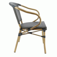 Fauteuil exterieur restaurant Biarritz - BRONZE_3