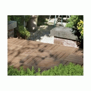 Pack 1 m² caillebotis en bois composite coextrudé - 11 pièces 30x30 cm - Coloris Ambre - Surface couverte : 1 m²_3