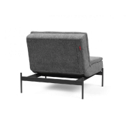 Fauteuil-lit design Dublexo Lauge Twist Charcoal convertible 90x115 cm - pieds métal noir - Innovation Living_3