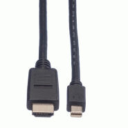 VALUE Mini DisplayPort Câble, Mini DP - HDTV, M/M, noir, 2 m_3
