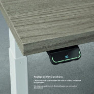 Bureau d'angle électrique réglable en hauteur - Quadrifoglio - Oui, Oui, 160, Hêtre_3