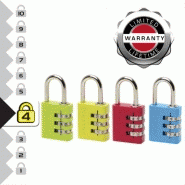 Cadenas à combinaison programmable MASTER LOCK - Aluminium massif, 30 mm, anse en acier chromé_3