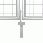 Vidaxl portail de jardin acier 500 x 100 cm argenté 144353_3