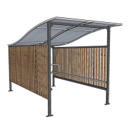 Abri pour chariot à toiture en vague - Profondeur 4350mm x l 2330mm x h 2555mm - EVO 4 - Le temple du mobilier_3